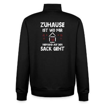 Erste Wohnung wohnen Einweihung - Unisex Organic Zip Sweatshirt von Stanley/Stella - Schwarz - Hinten - AI Model Male 185 light (185cm)