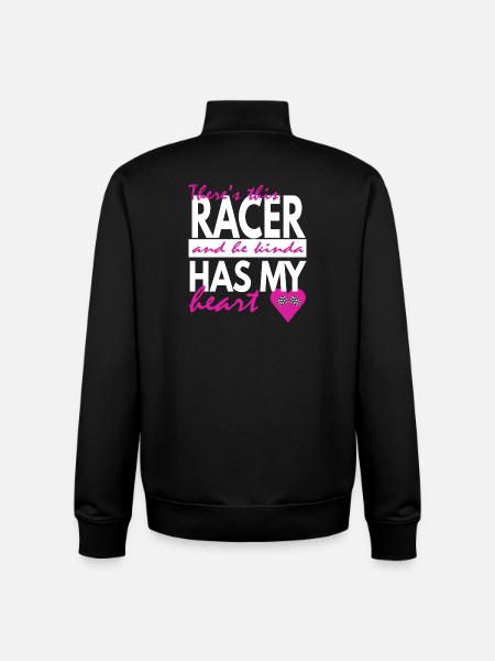 racer has my heart - Unisex Organic Zip Sweatshirt by Stanley/Stella - black