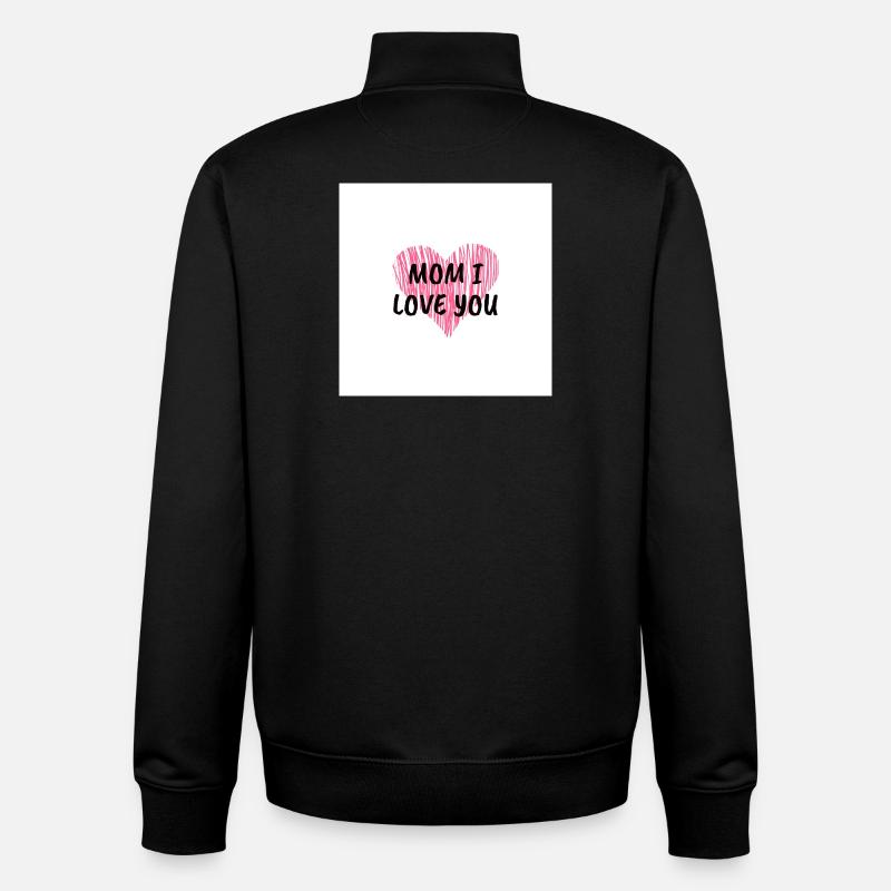 Maman, je t’aime - Sweat zippé unisexe en coton bio Stanley/Stella - noir