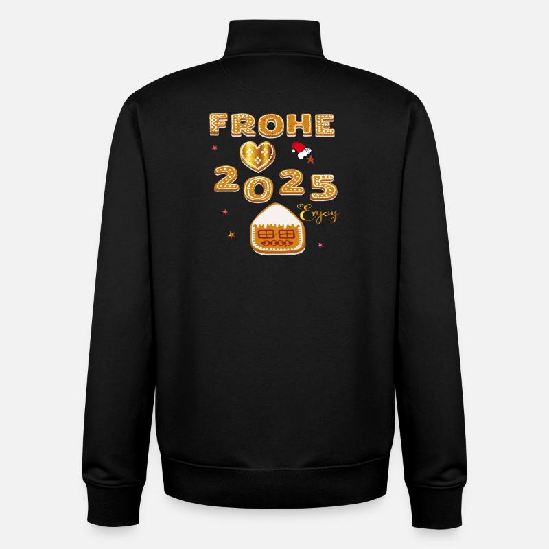 Joyeux noël - Sweat zippé unisexe en coton bio Stanley/Stella - noir