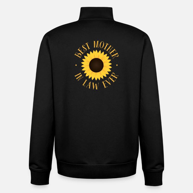 Meilleure belle-mère de tous les temps - Sweat zippé unisexe en coton bio Stanley/Stella - noir