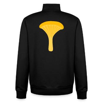 Illustration de champignon chanterelle jaune - Sweat zippé unisexe en coton bio Stanley/Stella - noir - Dos - AI Model Male 185 light (185cm)