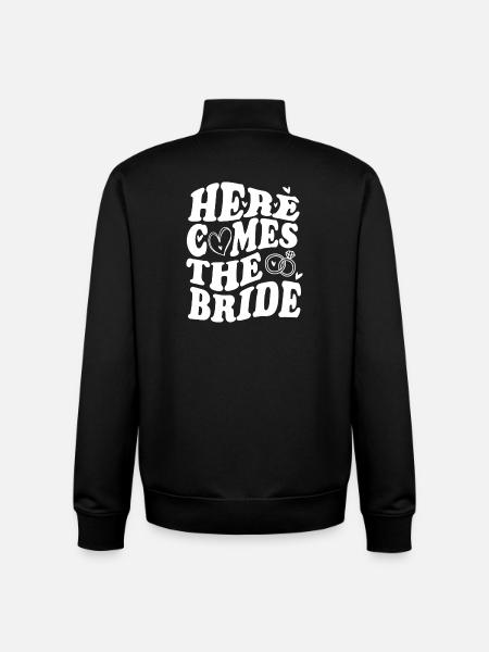 Here Comes the Bride – Wedding Statement - Unisex Organic Zip Sweatshirt by Stanley/Stella - black