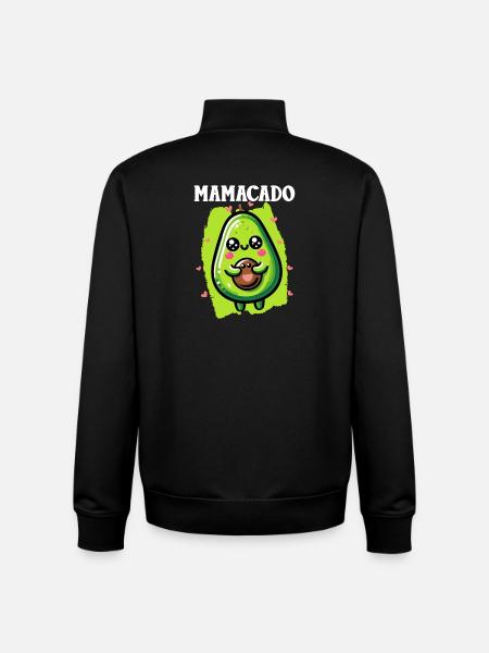 Mamacado Avocado Lover Mother's Day - Unisex Organic Zip Sweatshirt by Stanley/Stella - black