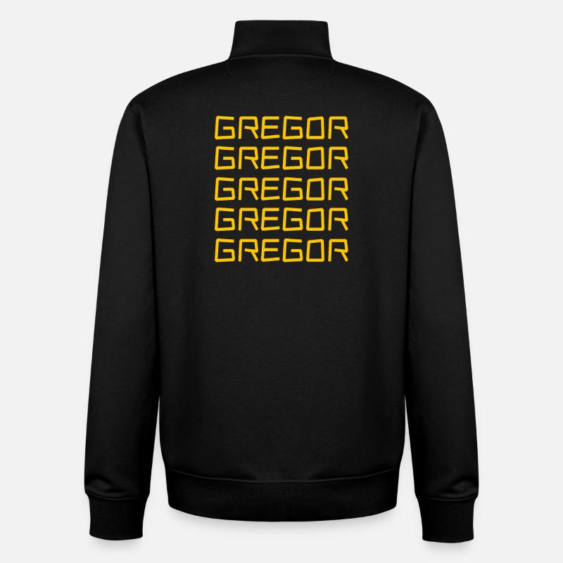 Vorname Gregor - Unisex Organic Zip Sweatshirt von Stanley/Stella - Schwarz