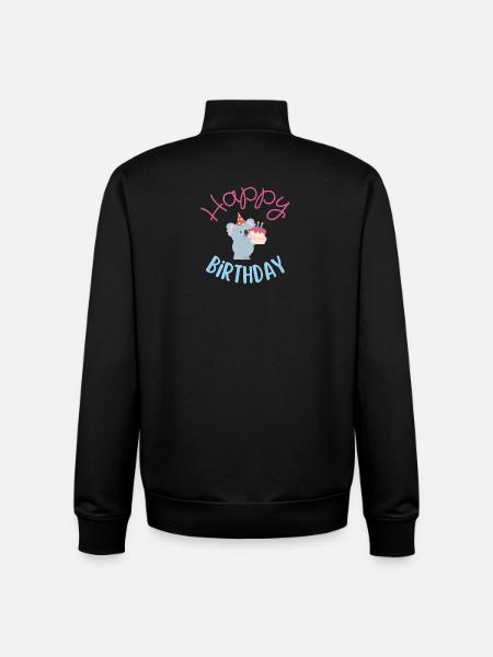 Happy birthday  - Sweat zippé unisexe en coton bio Stanley/Stella - noir