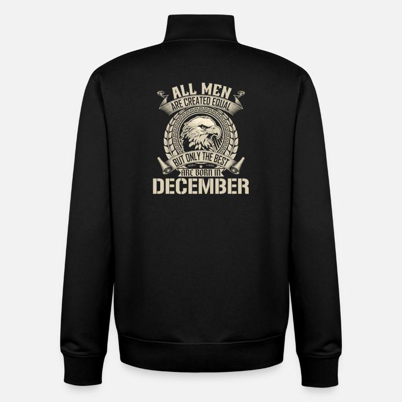 December Eagle Unity Design - Unisex Organic Zip Sweatshirt by Stanley/Stella - black