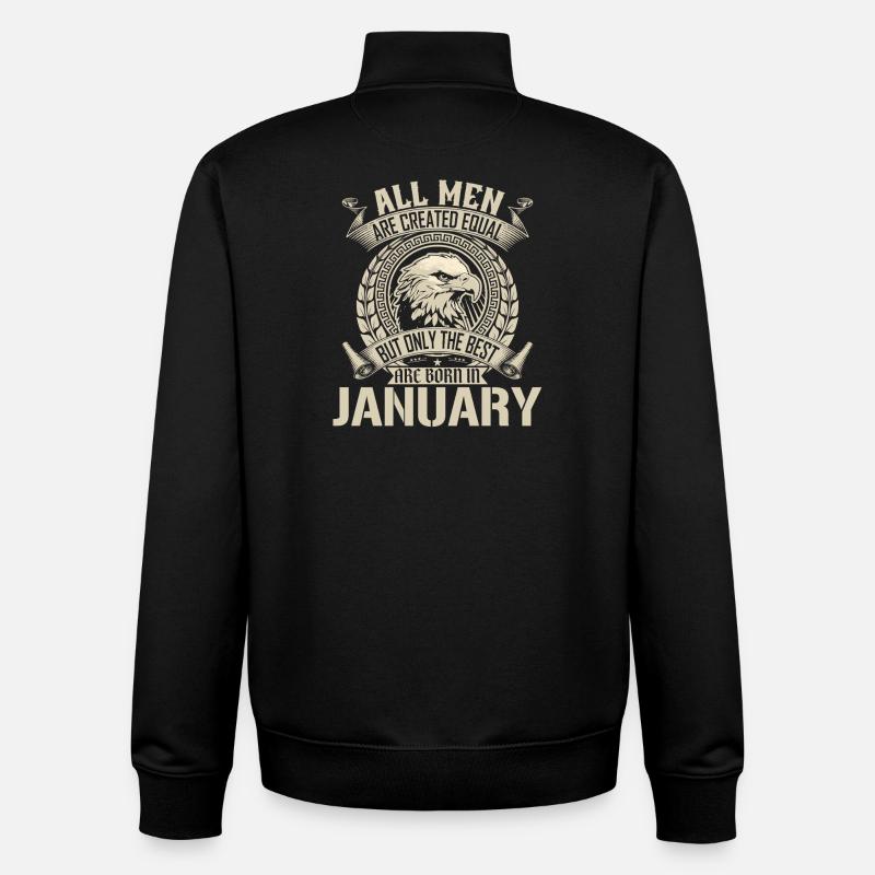 January Eagle Unity Motif - Unisex Organic Zip Sweatshirt by Stanley/Stella - black