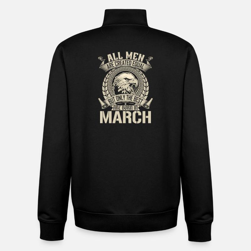 Eagle March Pride Emblem - Unisex Organic Zip Sweatshirt by Stanley/Stella - black