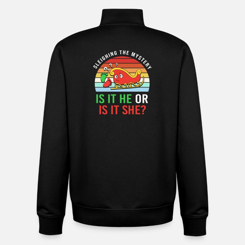 Werdender Papa werdende Väter Weihnachten - Unisex Organic Zip Sweatshirt von Stanley/Stella - Schwarz
