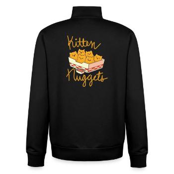 Kätzchen Nuggets Lustige Katze - Unisex Organic Zip Sweatshirt von Stanley/Stella - Schwarz - Hinten - AI Model Male 185 light (185cm)