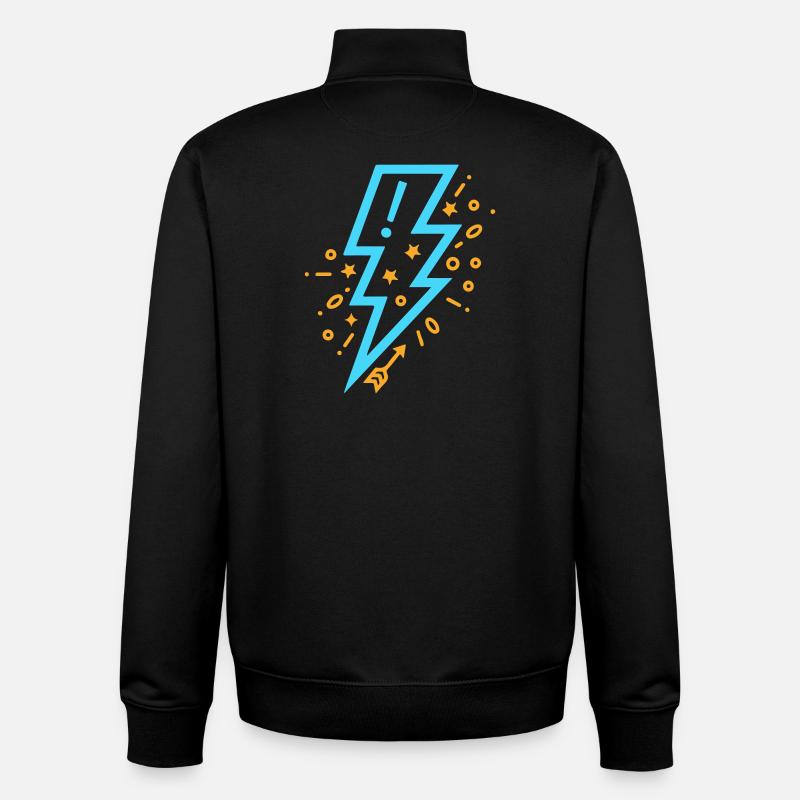 Blitz mit jungem und kraftvollem Stil - Unisex Organic Zip Sweatshirt von Stanley/Stella - Schwarz