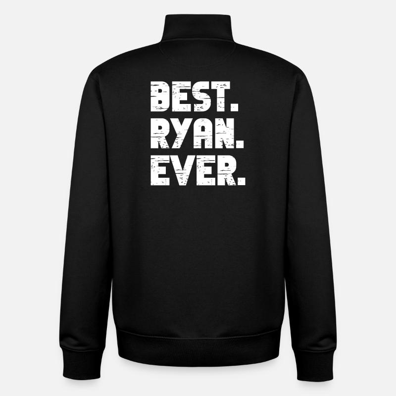 Best Ryan Ever Geschenk Spruch - Unisex Organic Zip Sweatshirt von Stanley/Stella - Schwarz