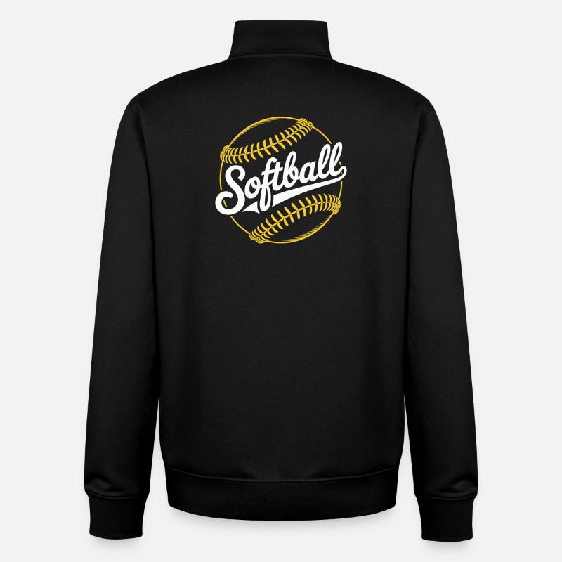 Softball - Sweat zippé unisexe en coton bio Stanley/Stella - noir