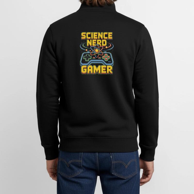 Science Nerd Gamer Atom Controller Wissenschaft Sweat zippé unisexe en coton bio Stanley/Stella