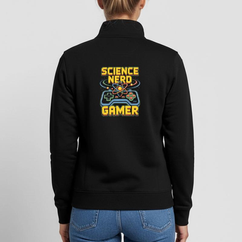 Science Nerd Gamer Atom Controller Wissenschaft Sweat zippé unisexe en coton bio Stanley/Stella