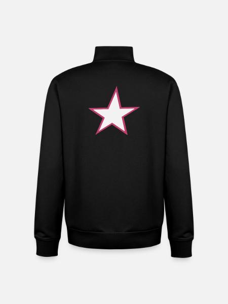 Glowing star motif - Unisex Organic Zip Sweatshirt by Stanley/Stella - black