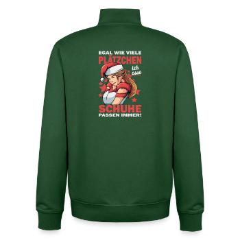 Weihnachten Merry Christmas Weihnachtsoutfit  - Unisex Organic Zip Sweatshirt von Stanley/Stella - Flaschengrün - Hinten - AI Model Male 185 dark (185cm)