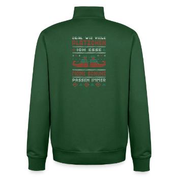 Weihnachtsoutfit Plätzchen Backen Weihnachten Xmas - Unisex Organic Zip Sweatshirt von Stanley/Stella - Flaschengrün - Hinten - AI Model Male 185 dark (185cm)