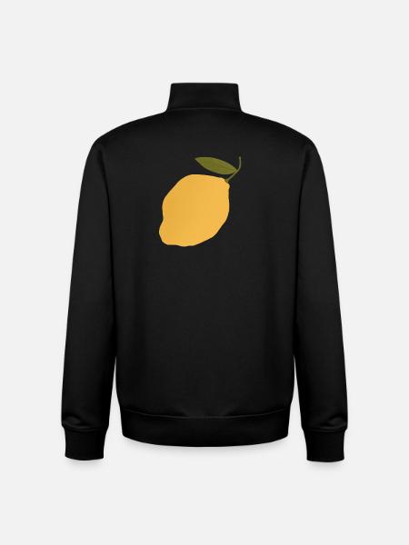Lemon Botanical Illustration T-Shirt - Unisex Organic Zip Sweatshirt by Stanley/Stella - black
