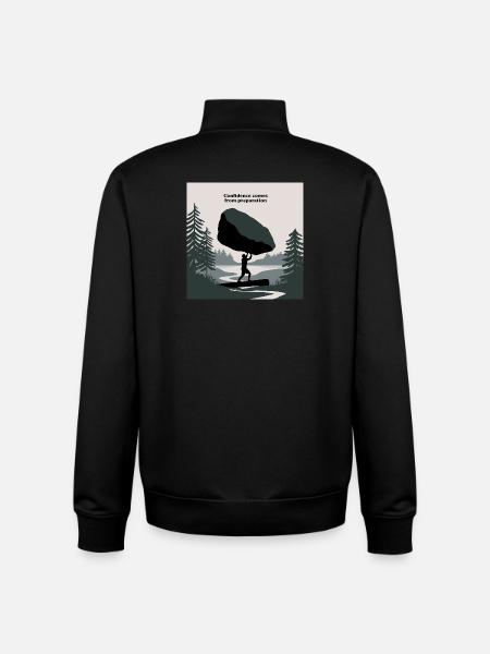 Empowered Balance Nature Success Motivational  - Unisex Organic Zip Sweatshirt by Stanley/Stella - black