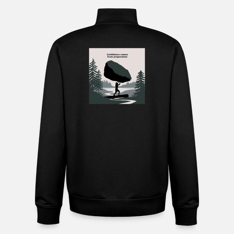 Empowered Équilibre Nature Succès Motivant - Sweat zippé unisexe en coton bio Stanley/Stella - noir