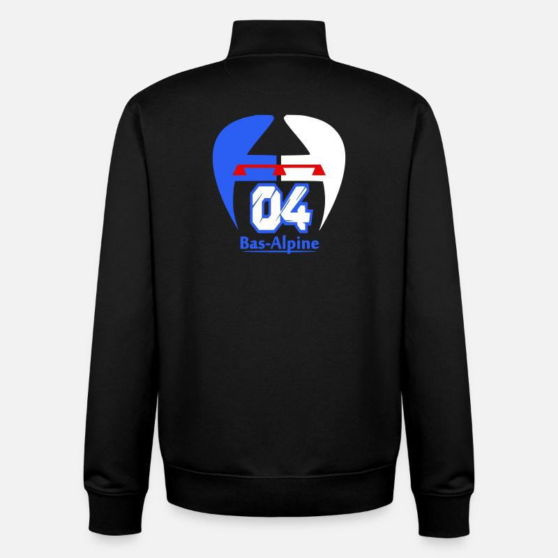 Logo von Bas-Alpine 04 - Unisex Organic Zip Sweatshirt von Stanley/Stella - Schwarz