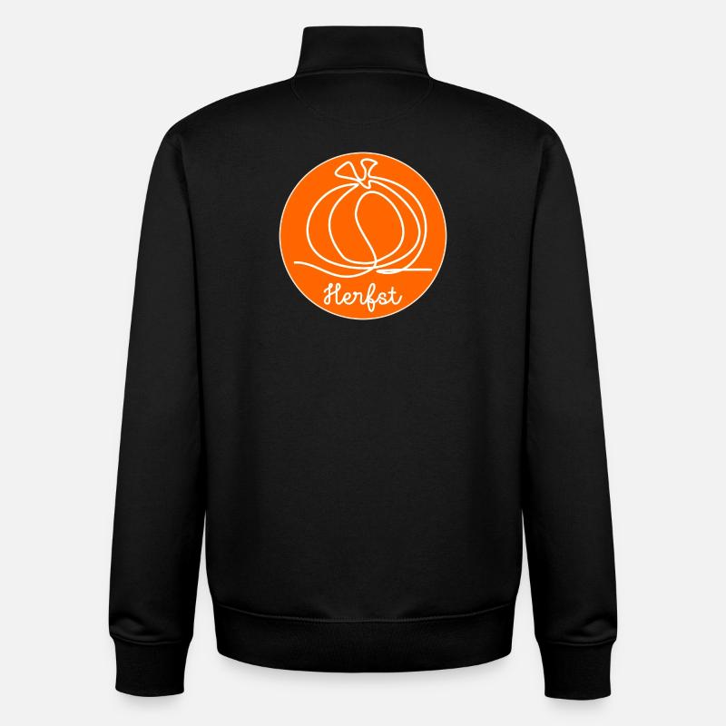 AUTOMNE Citrouille - Sweat zippé unisexe en coton bio Stanley/Stella - noir