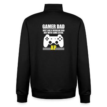 Gamer Dad - Unisex Organic Zip Sweatshirt by Stanley/Stella - black - Back - AI Model Male 185 light (185cm)