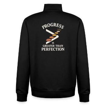 Staff for Alternative Education Teacher Second - Unisex Organic Zip Sweatshirt by Stanley/Stella - black - Back - AI Model Male 185 light (185cm)