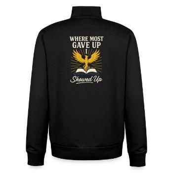 Staff for Alternative Education Teacher Second - Unisex Organic Zip Sweatshirt by Stanley/Stella - black - Back - AI Model Male 185 light (185cm)