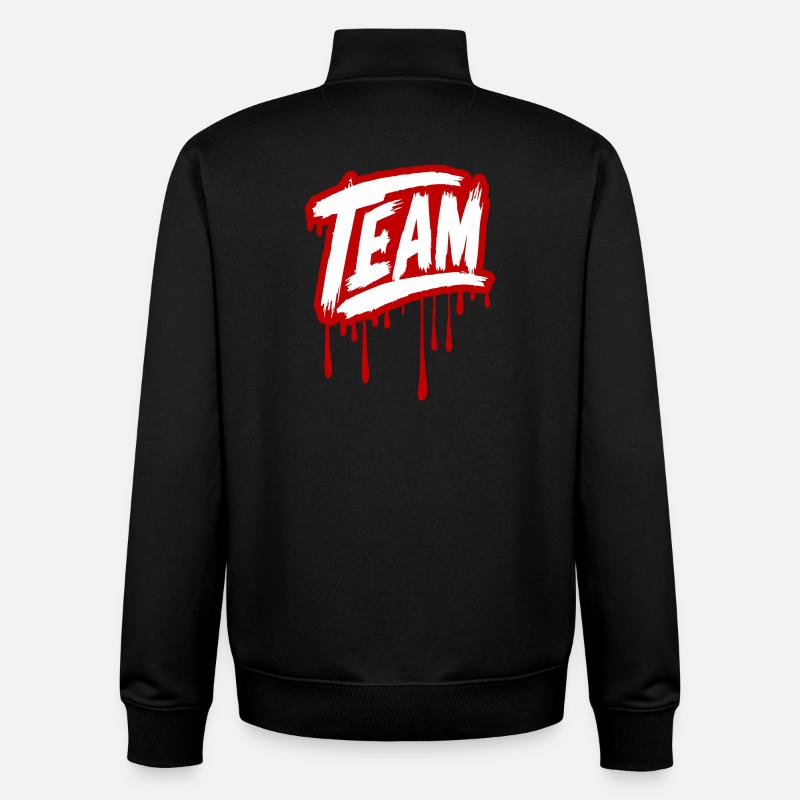 Team Graffiti - Unisex Organic Zip Sweatshirt von Stanley/Stella - Schwarz