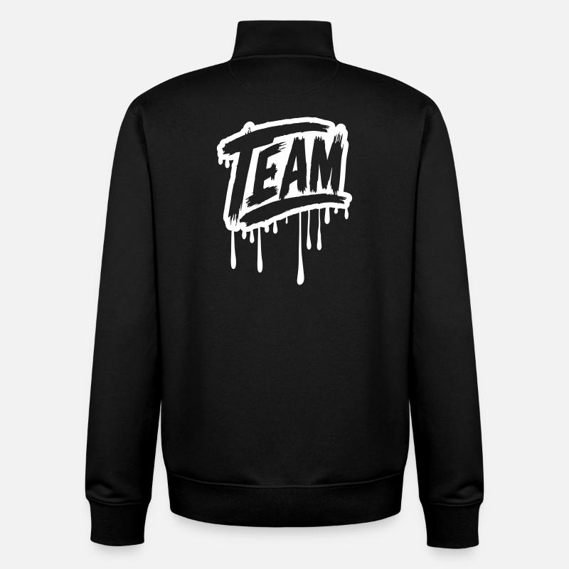 Équipe Graffiti - Sweat zippé unisexe en coton bio Stanley/Stella - noir