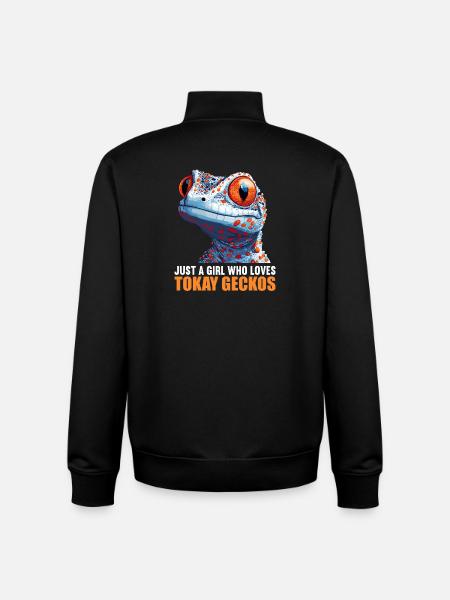 Tokay Geckos Tokay Gecko - Unisex Organic Zip Sweatshirt by Stanley/Stella - black