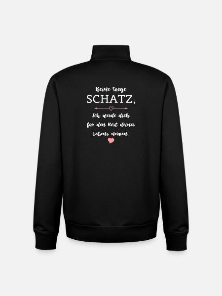 Humor Saying Relationship Marriage Partnership - Unisex Organic Zip Sweatshirt by Stanley/Stella - black