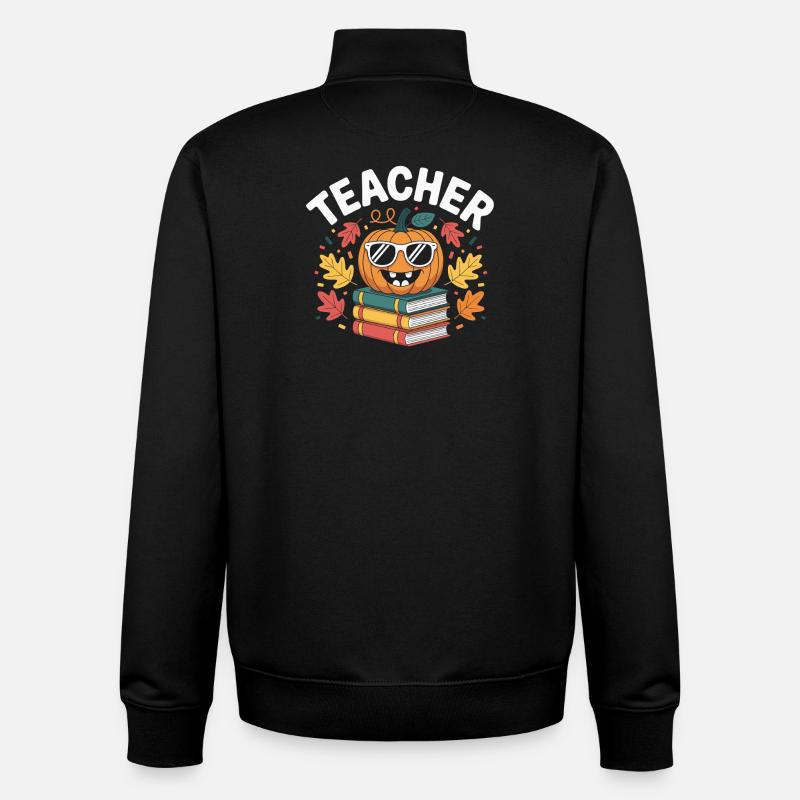 Lehrer Geschenkidee Herbst - Unisex Organic Zip Sweatshirt von Stanley/Stella - Schwarz