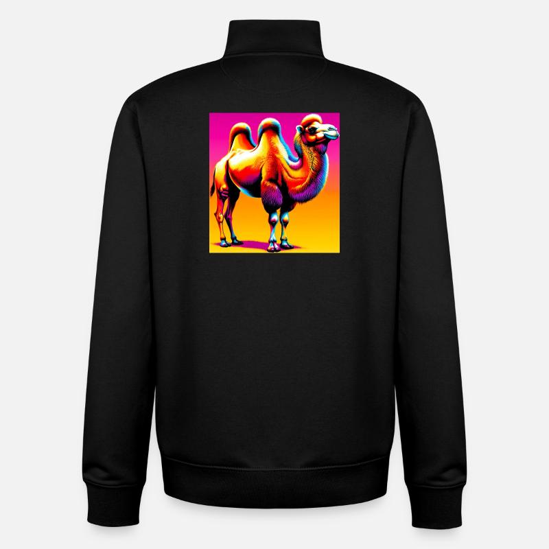 camel - Unisex Organic Zip Sweatshirt by Stanley/Stella - black