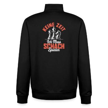 Schachclub Schachspielen Strategiespiel Denksport - Unisex Organic Zip Sweatshirt von Stanley/Stella - Schwarz - Hinten - AI Model Male 185 light (185cm)