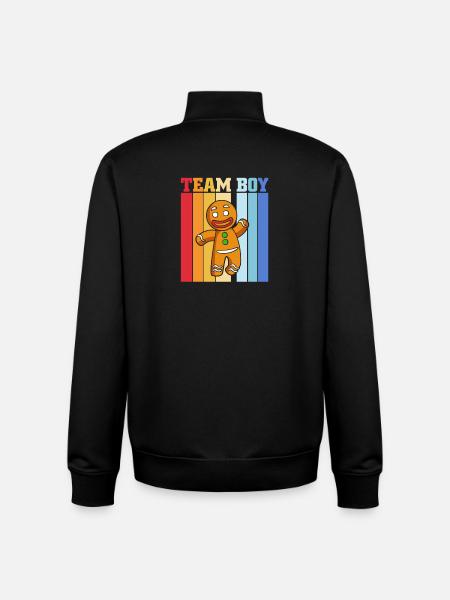 Pregnancy Birth Gingerbread Christmas - Unisex Organic Zip Sweatshirt by Stanley/Stella - black