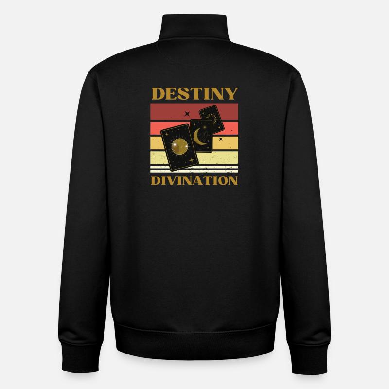 DESTIN ET TAROT DIVINATION - Sweat zippé unisexe en coton bio Stanley/Stella - noir