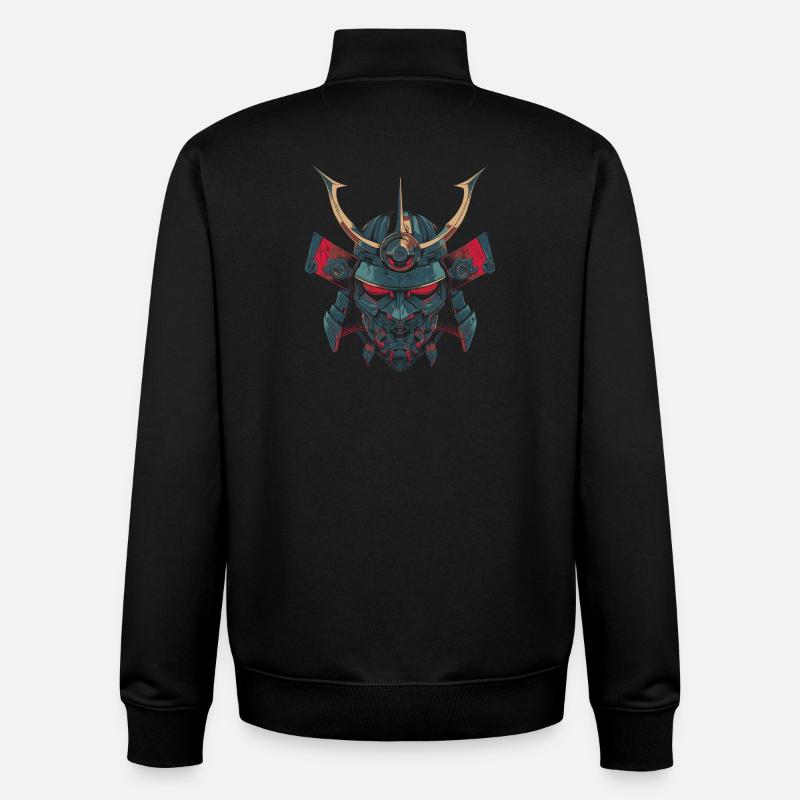 Mech Samurai - Unisex Organic Zip Sweatshirt by Stanley/Stella - black