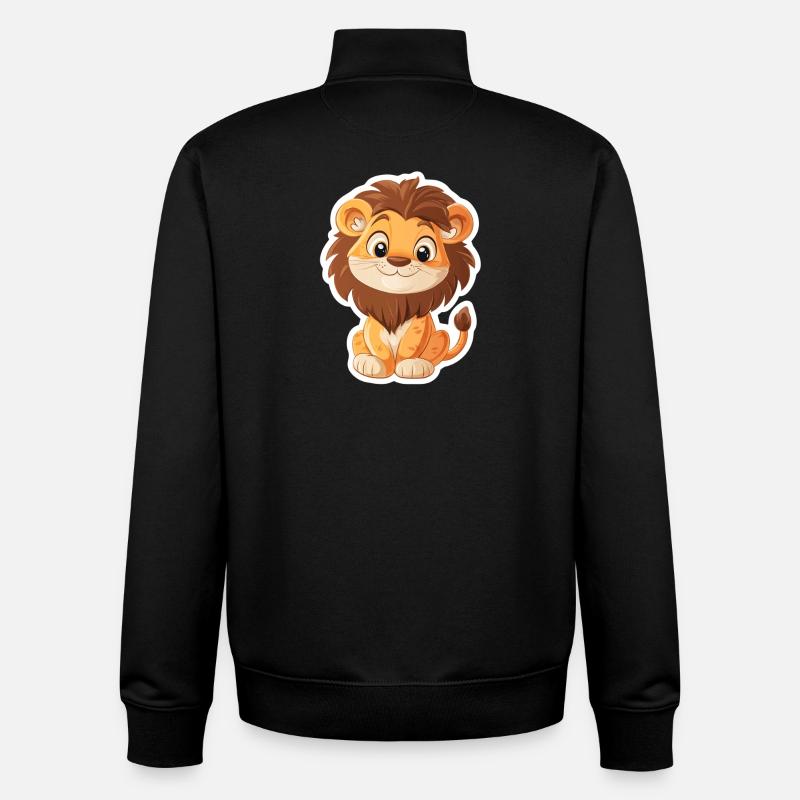 Löwe - Unisex Organic Zip Sweatshirt von Stanley/Stella - Schwarz