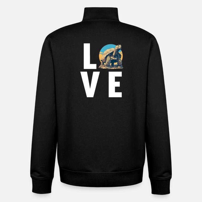 Tortues Tortue - Sweat zippé unisexe en coton bio Stanley/Stella - noir