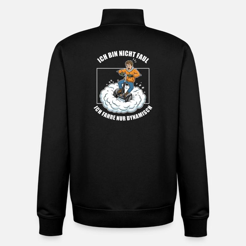 I only drive dynamically - Unisex Organic Zip Sweatshirt by Stanley/Stella - black