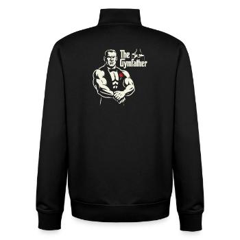 Das GymFather Bold Poster-Design - Unisex Organic Zip Sweatshirt von Stanley/Stella - Schwarz - Hinten - AI Model Male 185 light (185cm)
