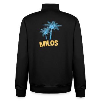 Milos Milos - Sweat zippé unisexe en coton bio Stanley/Stella - noir - Dos - AI Model Male 185 light (185cm)