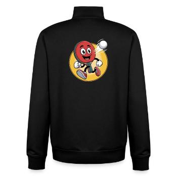 Table Tennis Cartoon Design - Unisex Organic Zip Sweatshirt von Stanley/Stella - Schwarz - Hinten - AI Model Male 185 light (185cm)