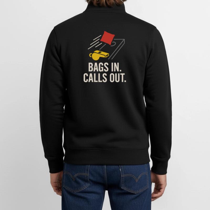 Cornhole Refere Official Referee Unisex Organic Zip Sweatshirt by Stanley/Stella