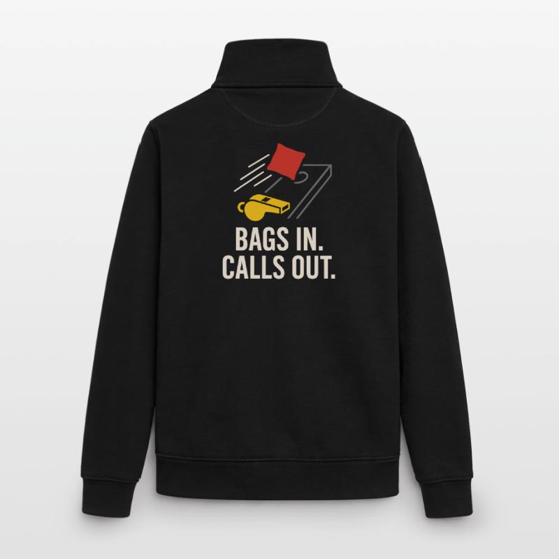 Cornhole Refere Official Referee Unisex Organic Zip Sweatshirt by Stanley/Stella