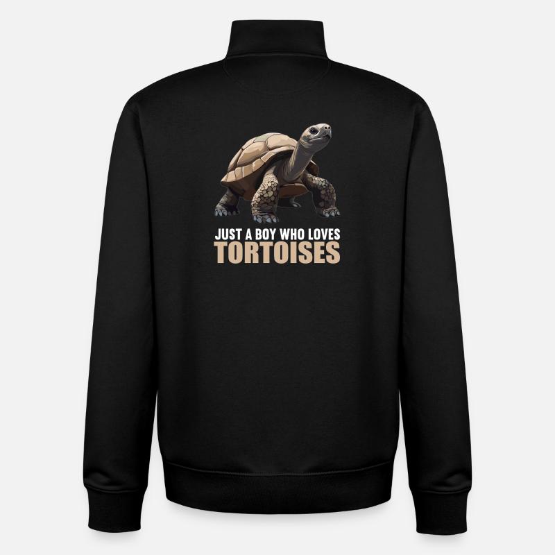 Tortues Tortue - Sweat zippé unisexe en coton bio Stanley/Stella - noir